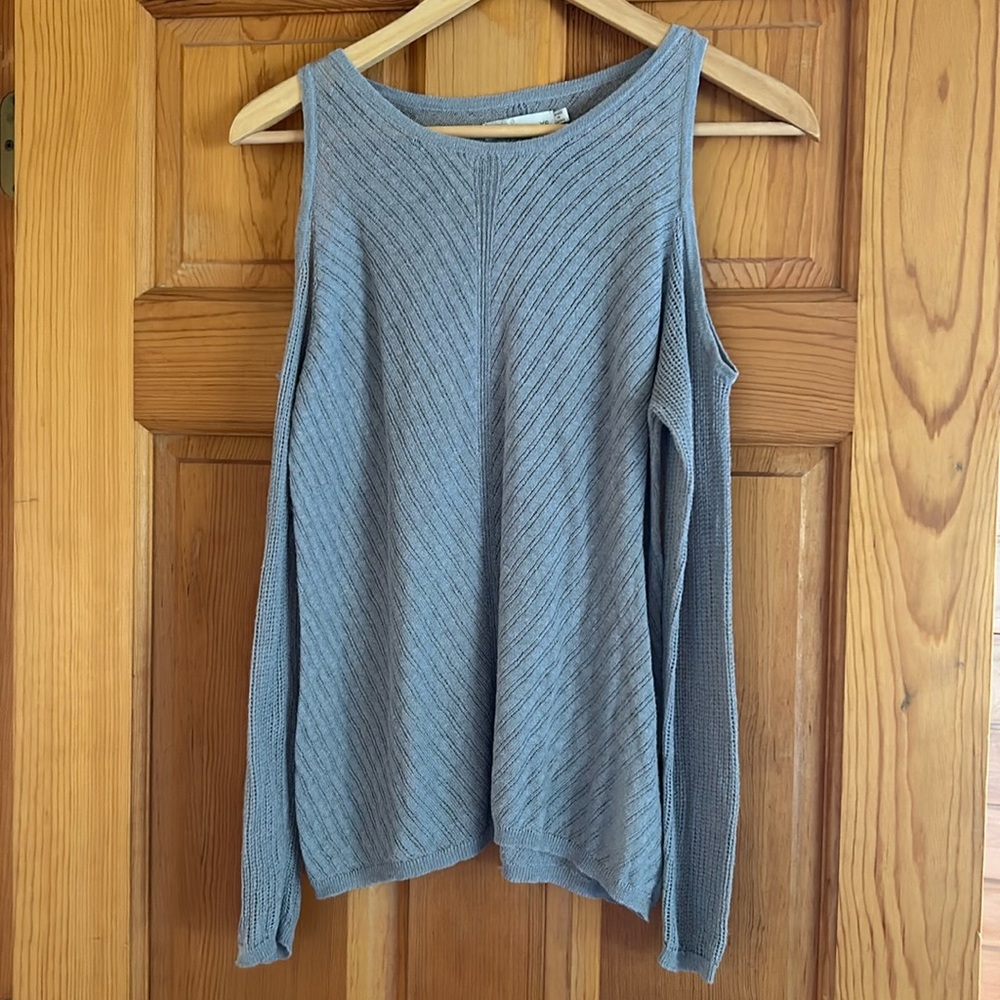 Prana open shoulder sweater